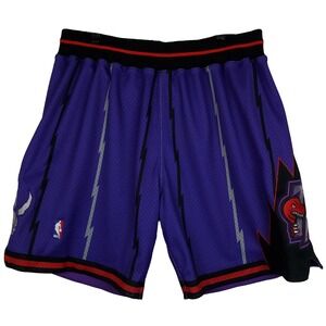 Authentic Toronto Raptors Mitchell & Ness 2XL XXL Jersey Shorts Purple Black NWT